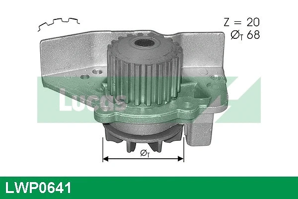 Water Pump, engine cooling (LWP0641)