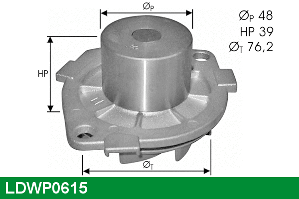 Water Pump, engine cooling (LDWP0615)