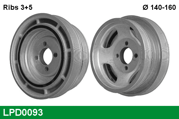 Belt Pulley, crankshaft (LPD0093)