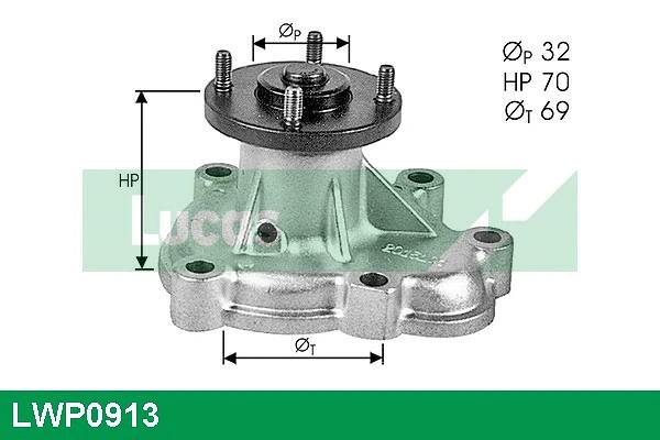 Water Pump, engine cooling (LWP0913)