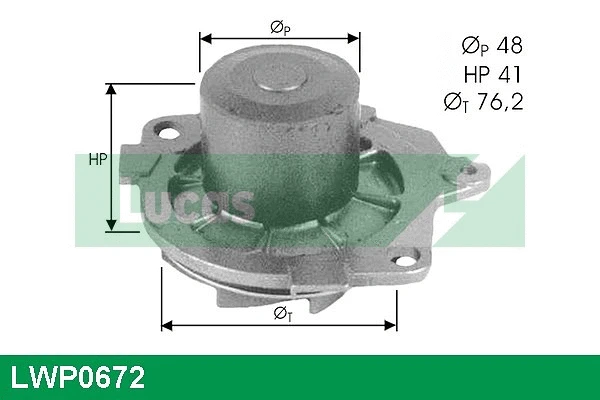 Water Pump, engine cooling (LWP0672)
