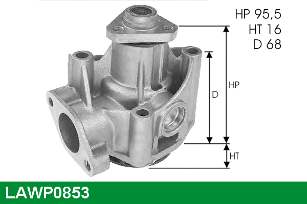 Water Pump, engine cooling (LAWP0853)