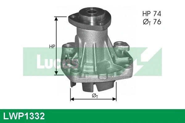 Water Pump, engine cooling (LWP1332)