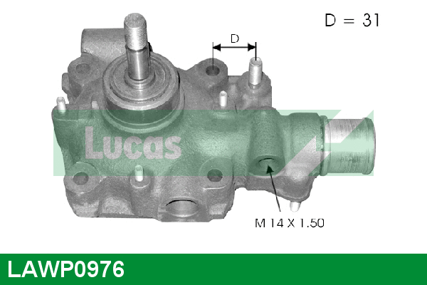 Water Pump, engine cooling (LAWP0976)