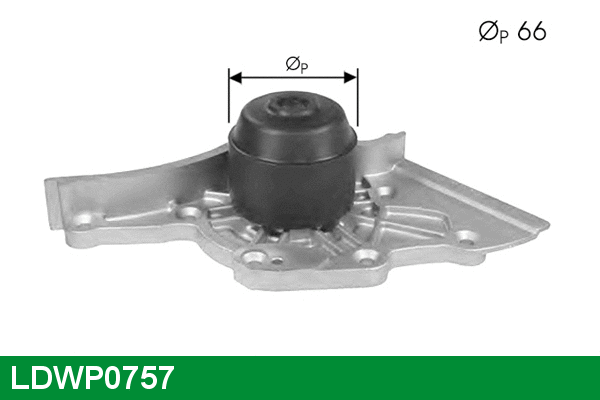 Water Pump, engine cooling (LDWP0757)