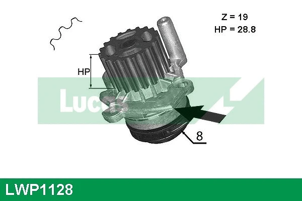Water Pump, engine cooling (LWP1128)