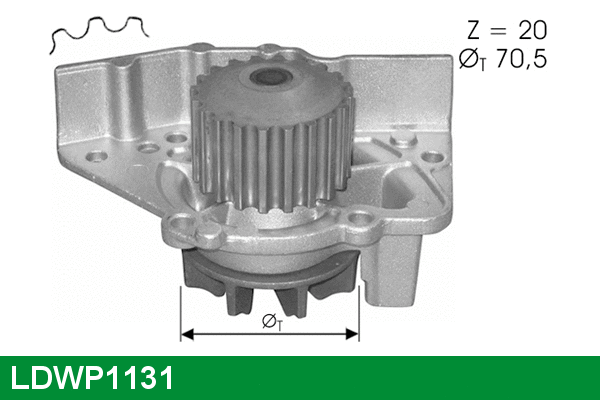 Water Pump, engine cooling (LDWP1131)