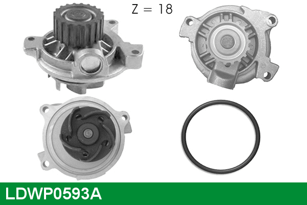 Water Pump, engine cooling (LDWP0593A)
