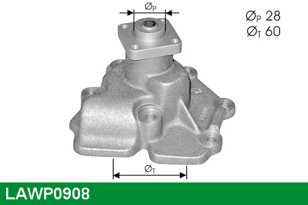 Water Pump, engine cooling (LAWP0908)