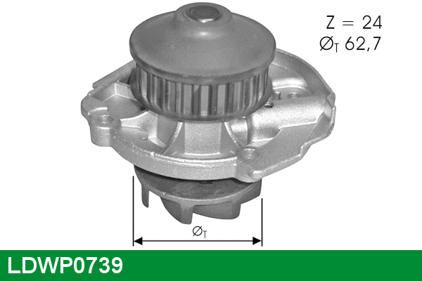 Water Pump, engine cooling (LDWP0739)