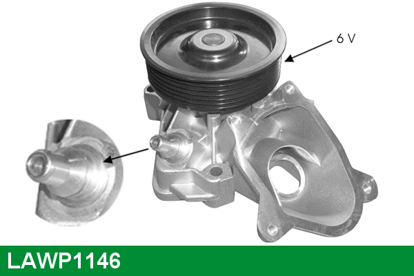 Water Pump, engine cooling (LAWP1146)