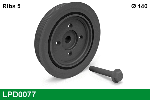 Belt Pulley, crankshaft (LPD0077)
