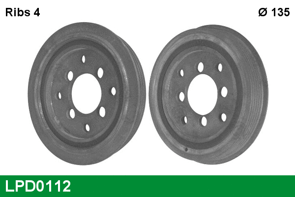 Belt Pulley, crankshaft (LPD0112)