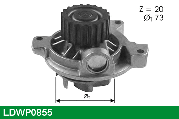 Water Pump, engine cooling (LDWP0855)