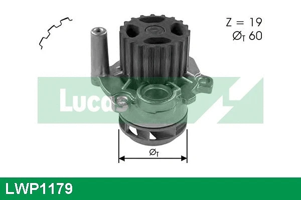 Water Pump, engine cooling (LWP1179)