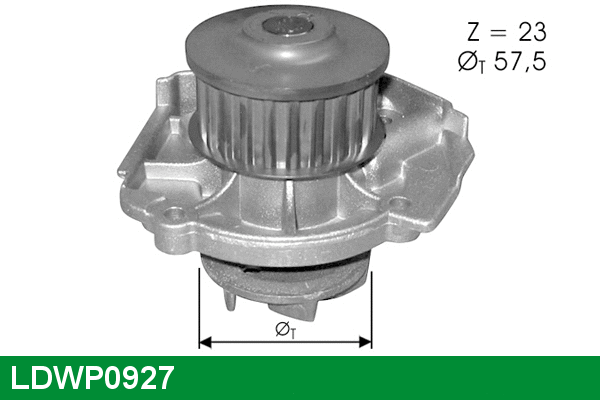 Water Pump, engine cooling (LDWP0927)