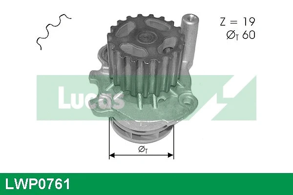 Water Pump, engine cooling (LWP0761)