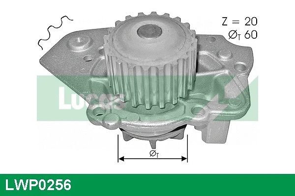 Water Pump, engine cooling (LWP0256)
