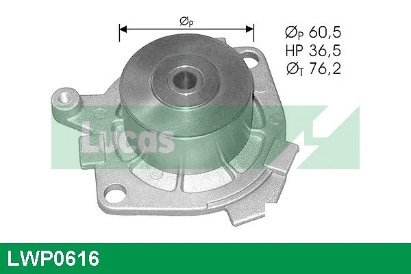 Water Pump, engine cooling (LWP0616)