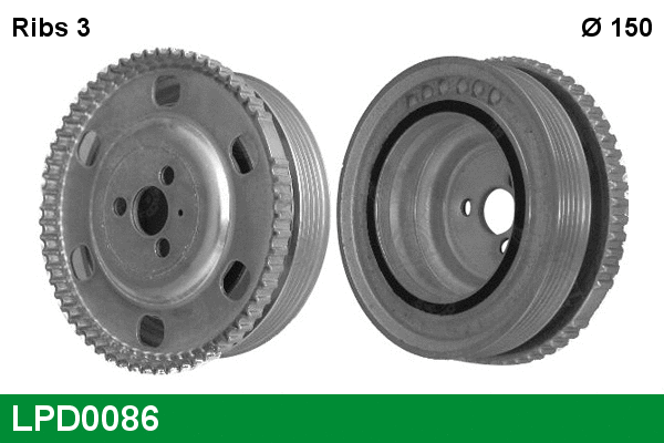 Belt Pulley, crankshaft (LPD0086)