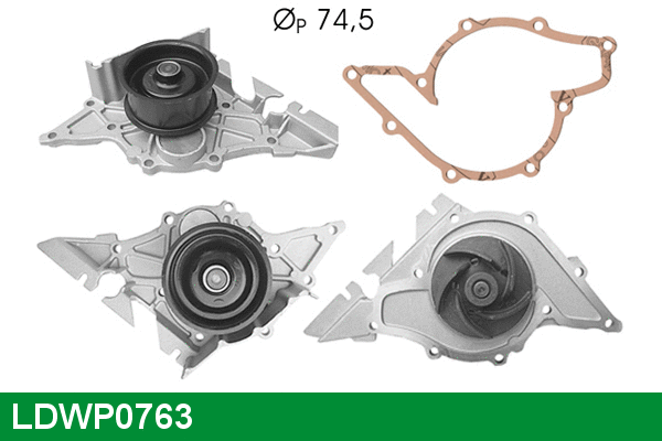Water Pump, engine cooling (LDWP0763)