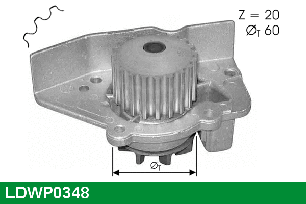 Water Pump, engine cooling (LDWP0348)