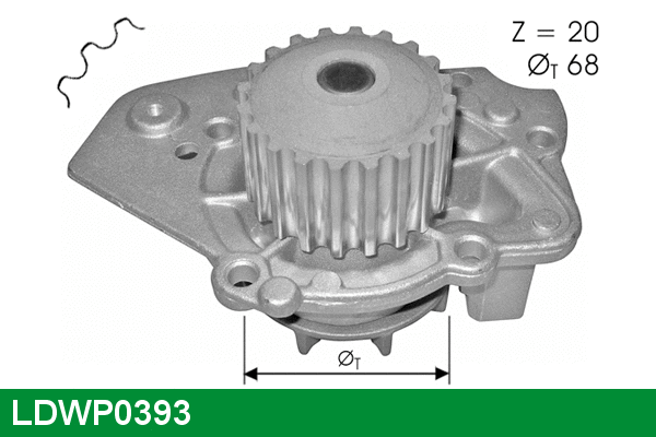 Water Pump, engine cooling (LDWP0393)