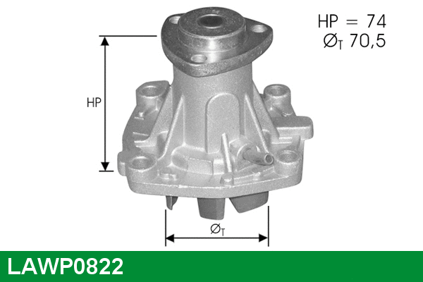 Water Pump, engine cooling (LAWP0822)