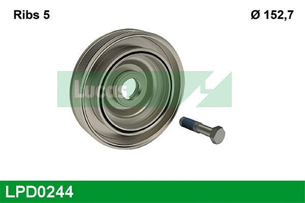 Belt Pulley, crankshaft (LPD0244)