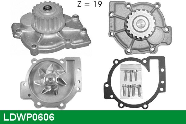 Water Pump, engine cooling (LDWP0606)