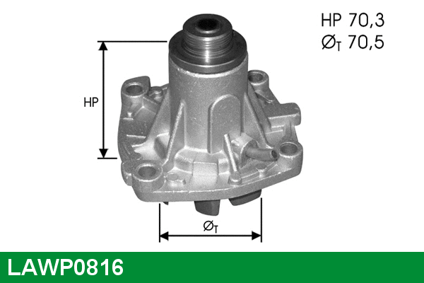 Water Pump, engine cooling (LAWP0816)