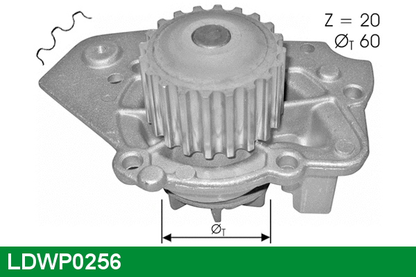 Water Pump, engine cooling (LDWP0256)