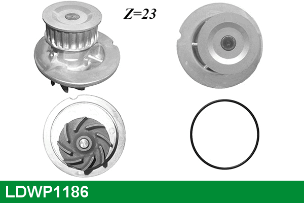 Water Pump, engine cooling (LDWP1186)