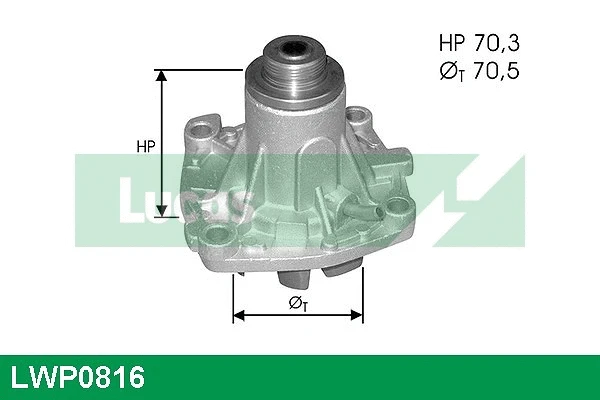 Water Pump, engine cooling (LWP0816)