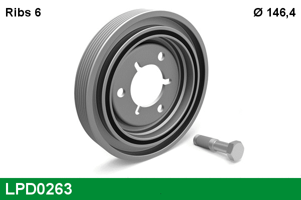 Belt Pulley, crankshaft (LPD0263)