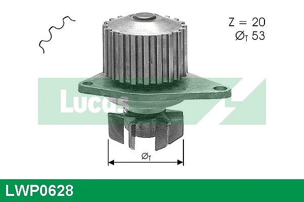 Water Pump, engine cooling (LWP0628)