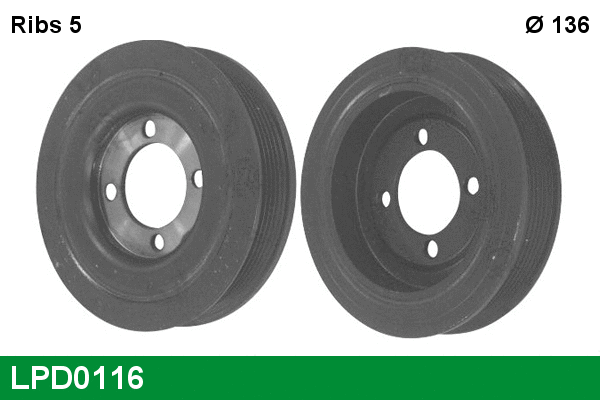 Belt Pulley, crankshaft (LPD0116)