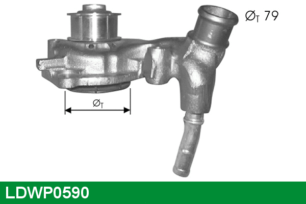 Water Pump, engine cooling (LDWP0590)