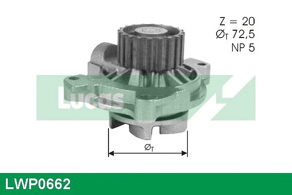 Water Pump, engine cooling (LWP0662)