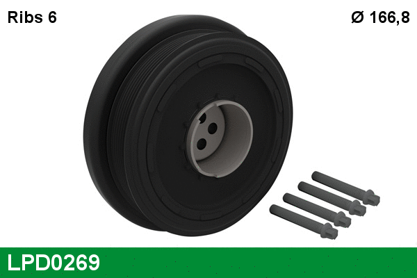 Belt Pulley, crankshaft (LPD0269)