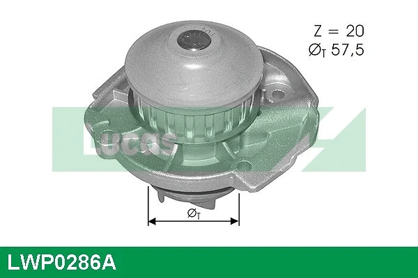 Water Pump, engine cooling (LWP0286A)