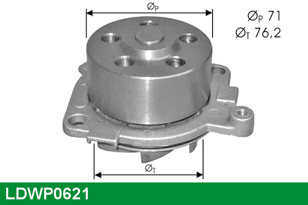 Water Pump, engine cooling (LDWP0621)
