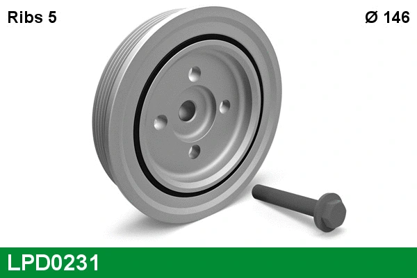Belt Pulley, crankshaft (LPD0231)