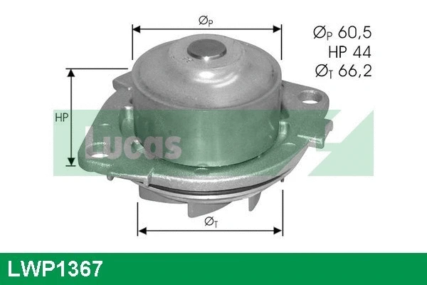 Water Pump, engine cooling (LWP1367)