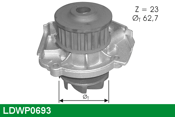 Water Pump, engine cooling (LDWP0693)