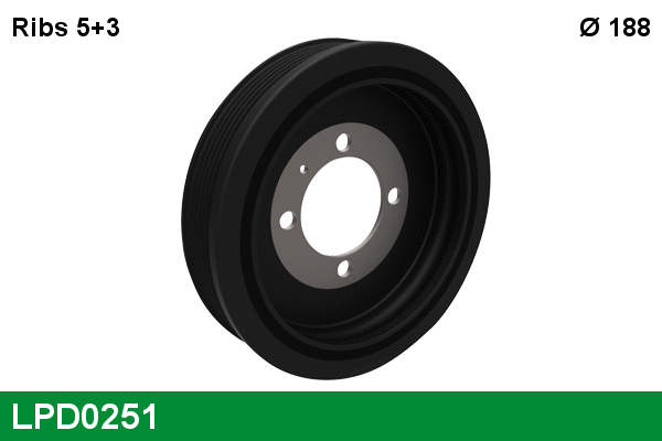 Belt Pulley, crankshaft (LPD0251)