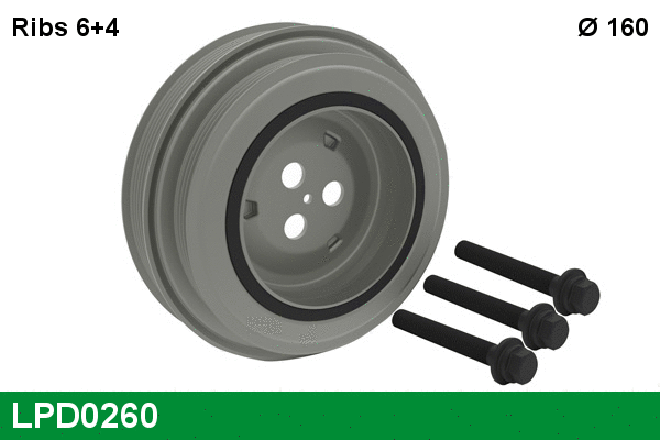 Belt Pulley, crankshaft (LPD0260)