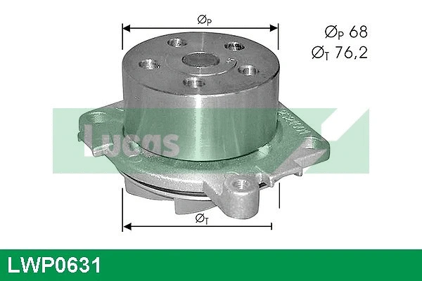 Water Pump, engine cooling (LWP0631)