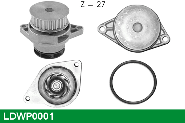Water Pump, engine cooling (LDWP0001)