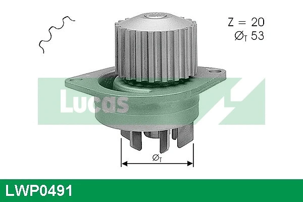 Water Pump, engine cooling (LWP0491)